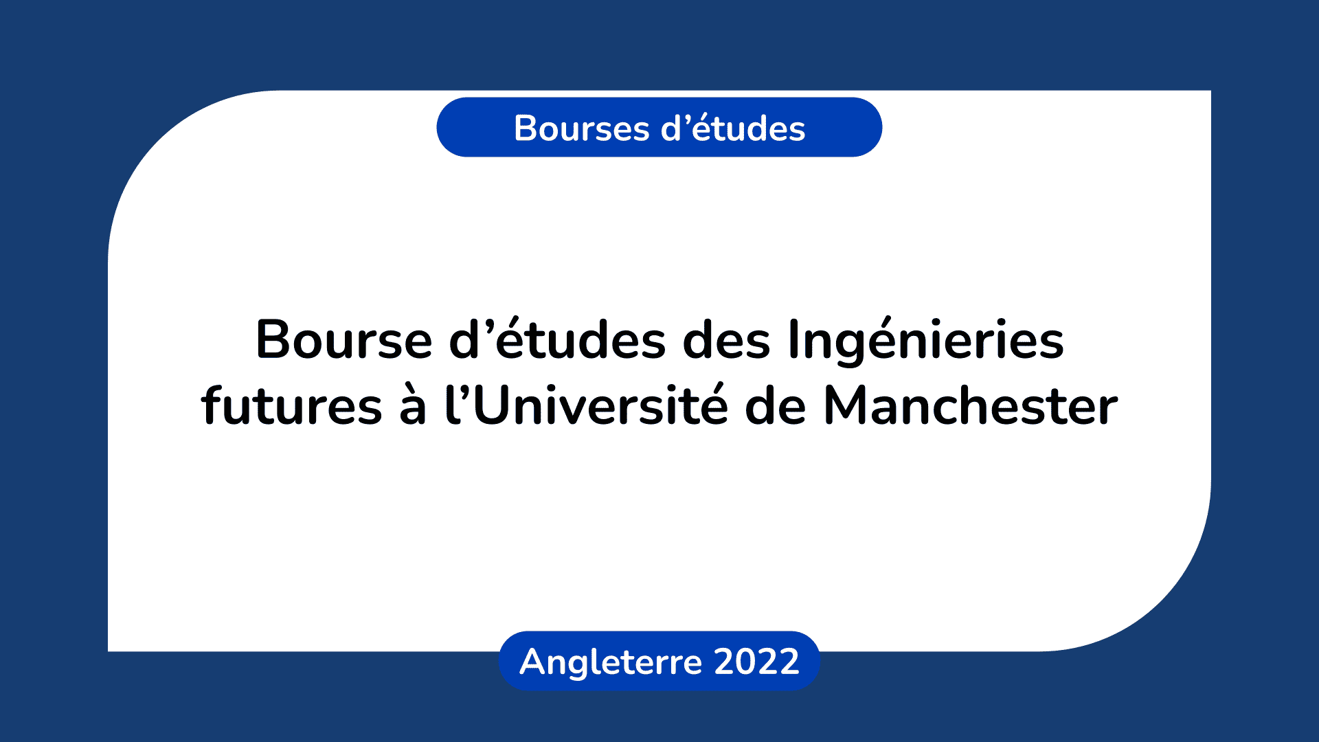 Bourse d’études Ingénieries futures Université Manchester