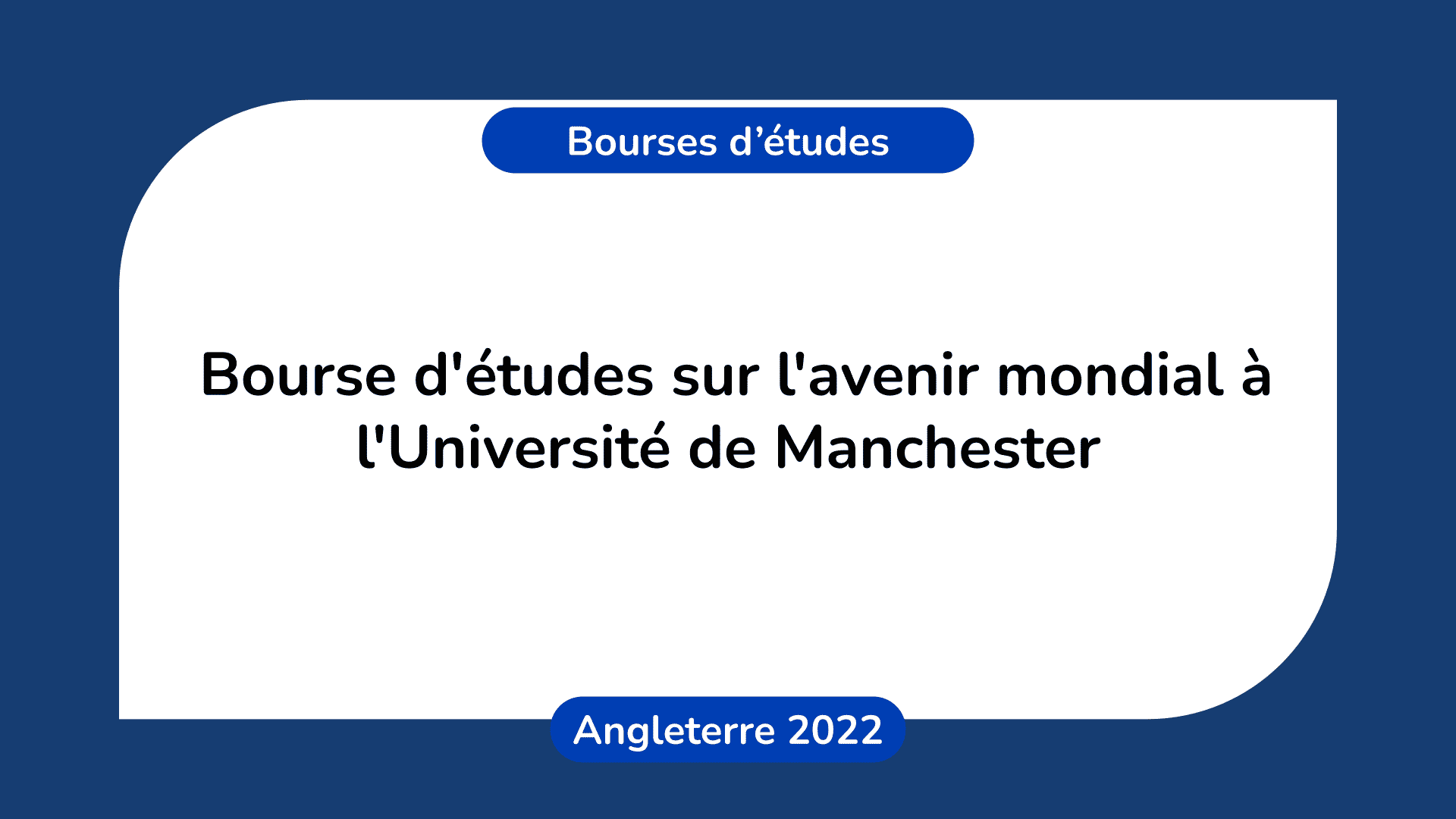 Bourse d'études avenir mondial Royaume-Uni 2023