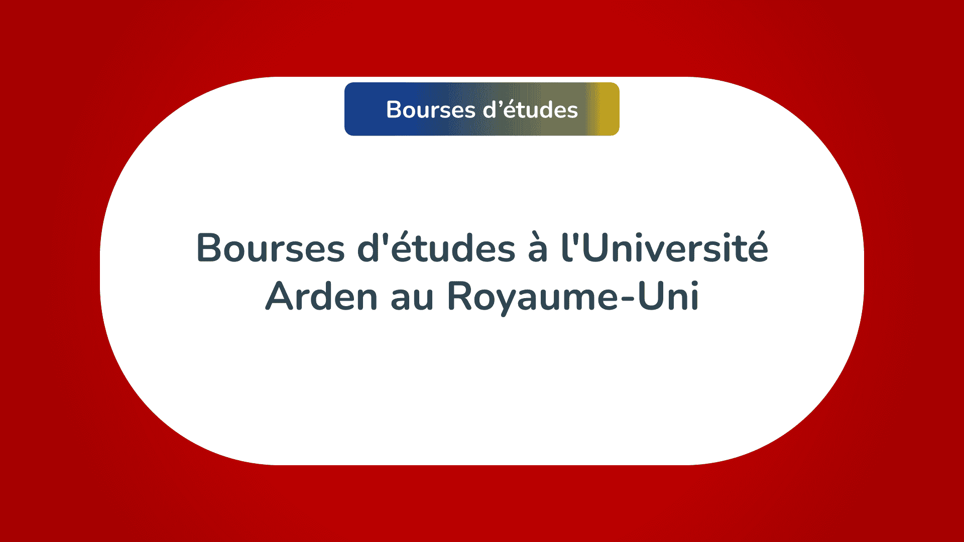 Bourses d'études Université Arden