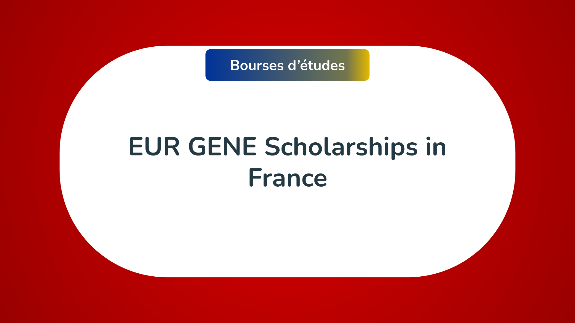 EUR GENE Scholarships