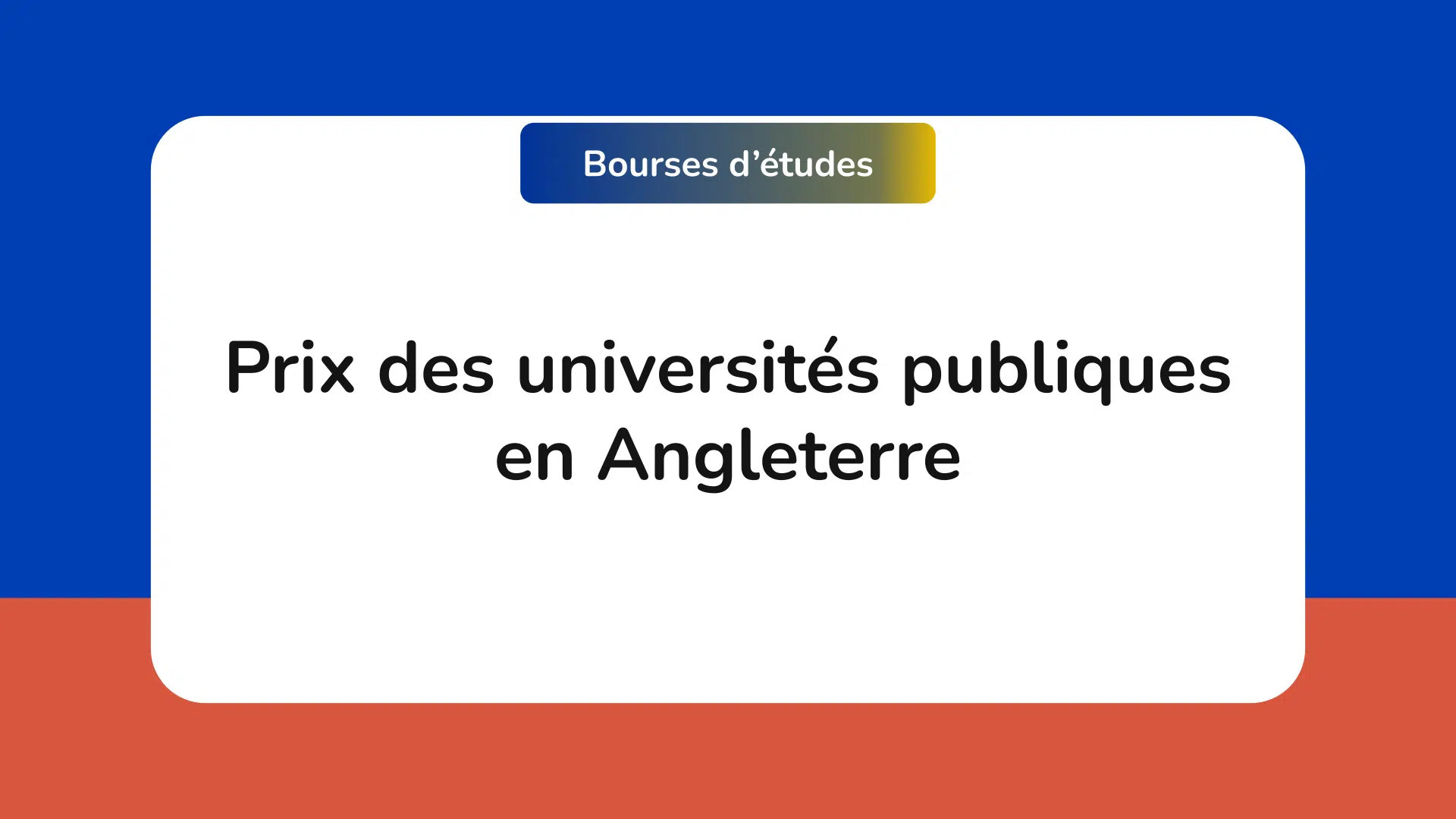 Prix des universités publiques en Angleterre