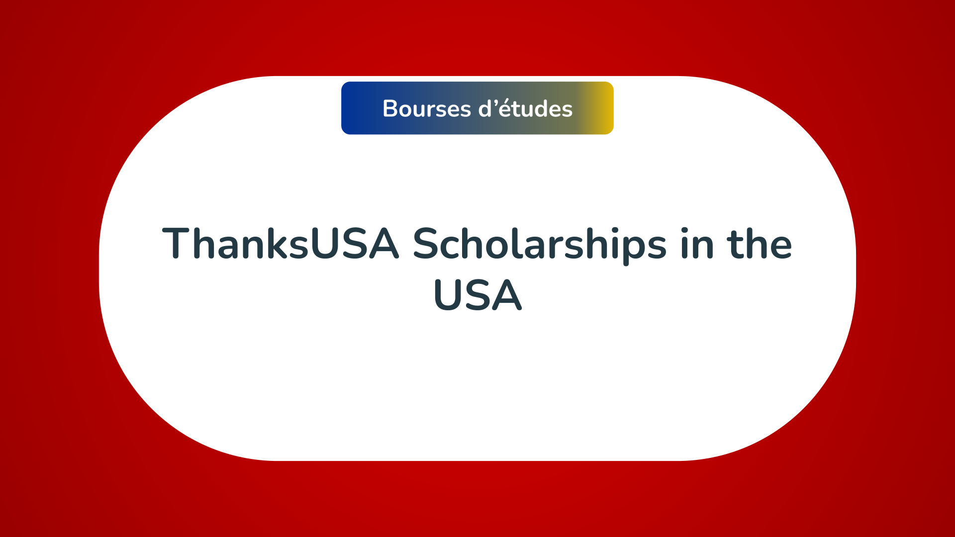 ThanksUSA Scholarships