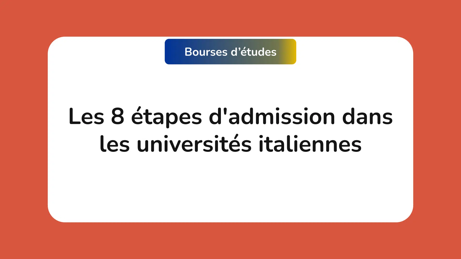 admission dans les universités italiennes