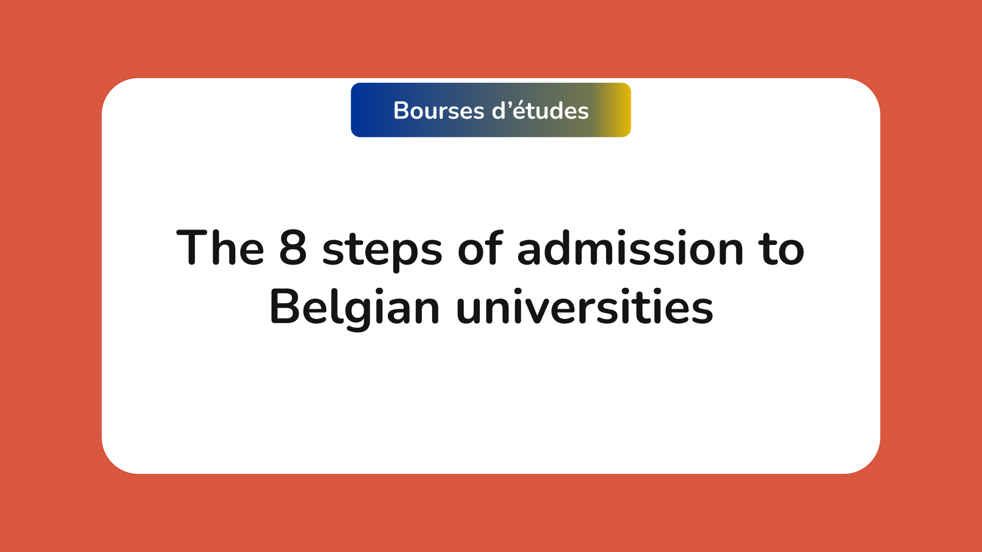 admission to Belgian universities