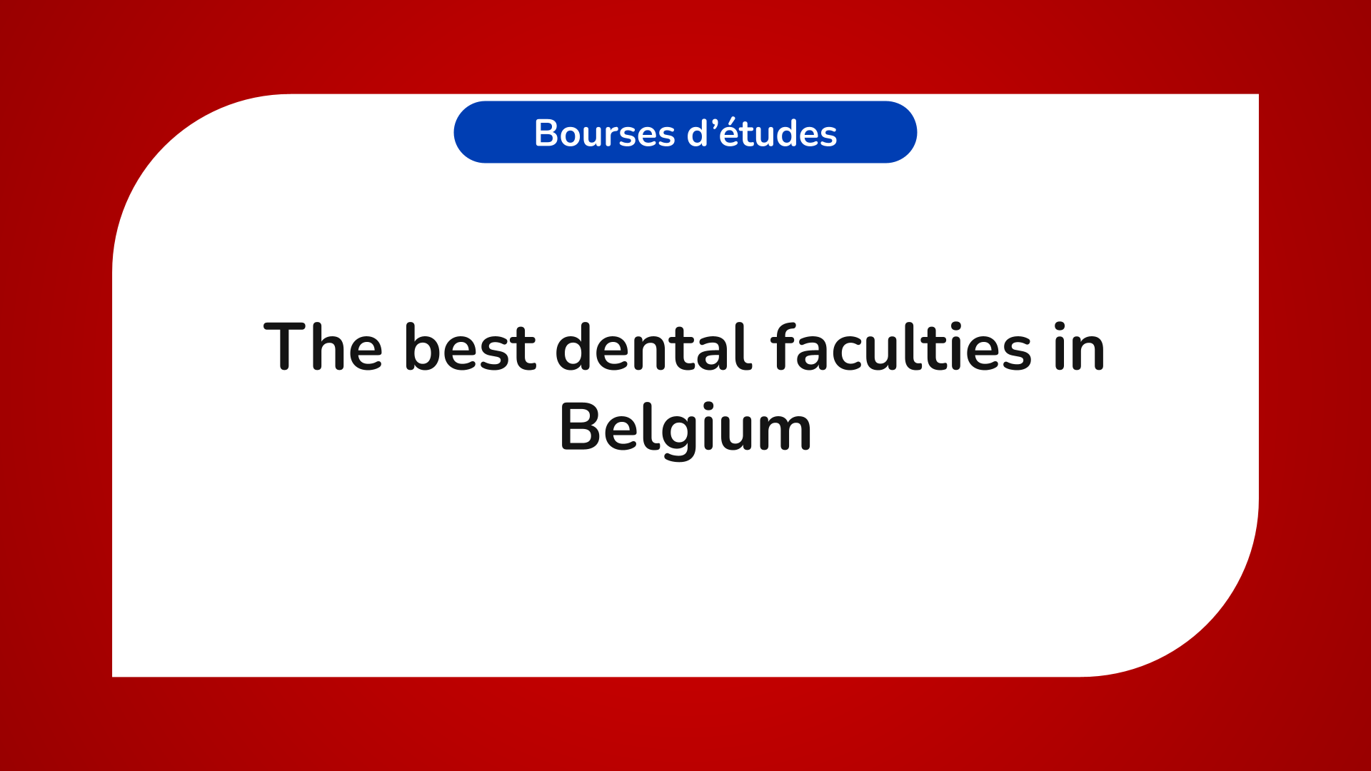 best dental faculties in Belgium