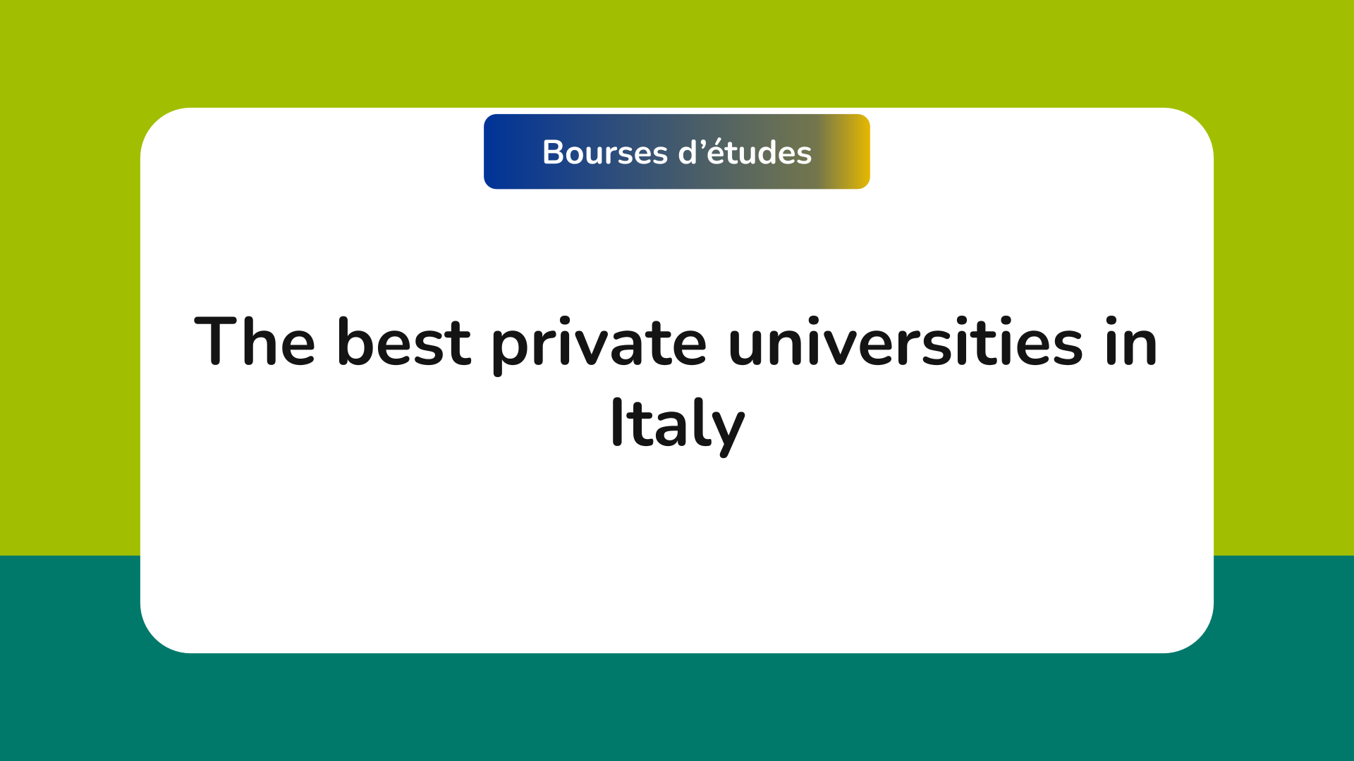 best private universities in Italy