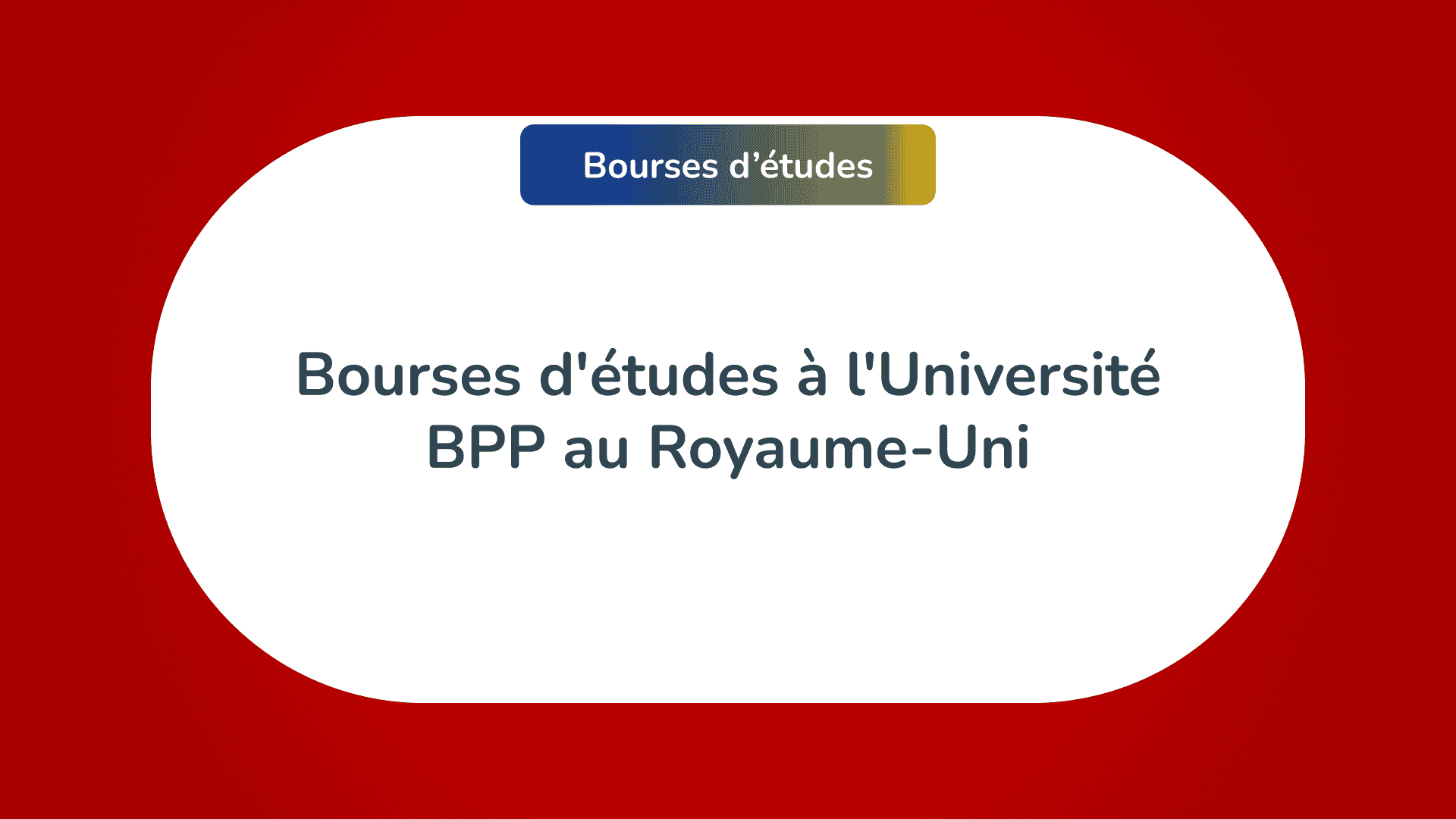 bourses d'études à l'Université BPP