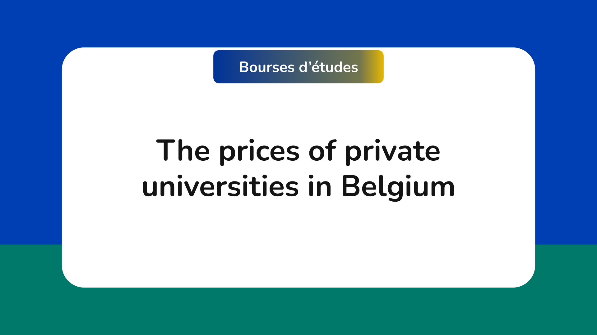 prices of private universities in Belgium