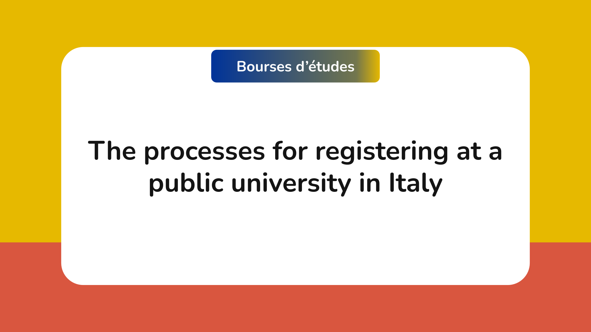 registering public university in Italy