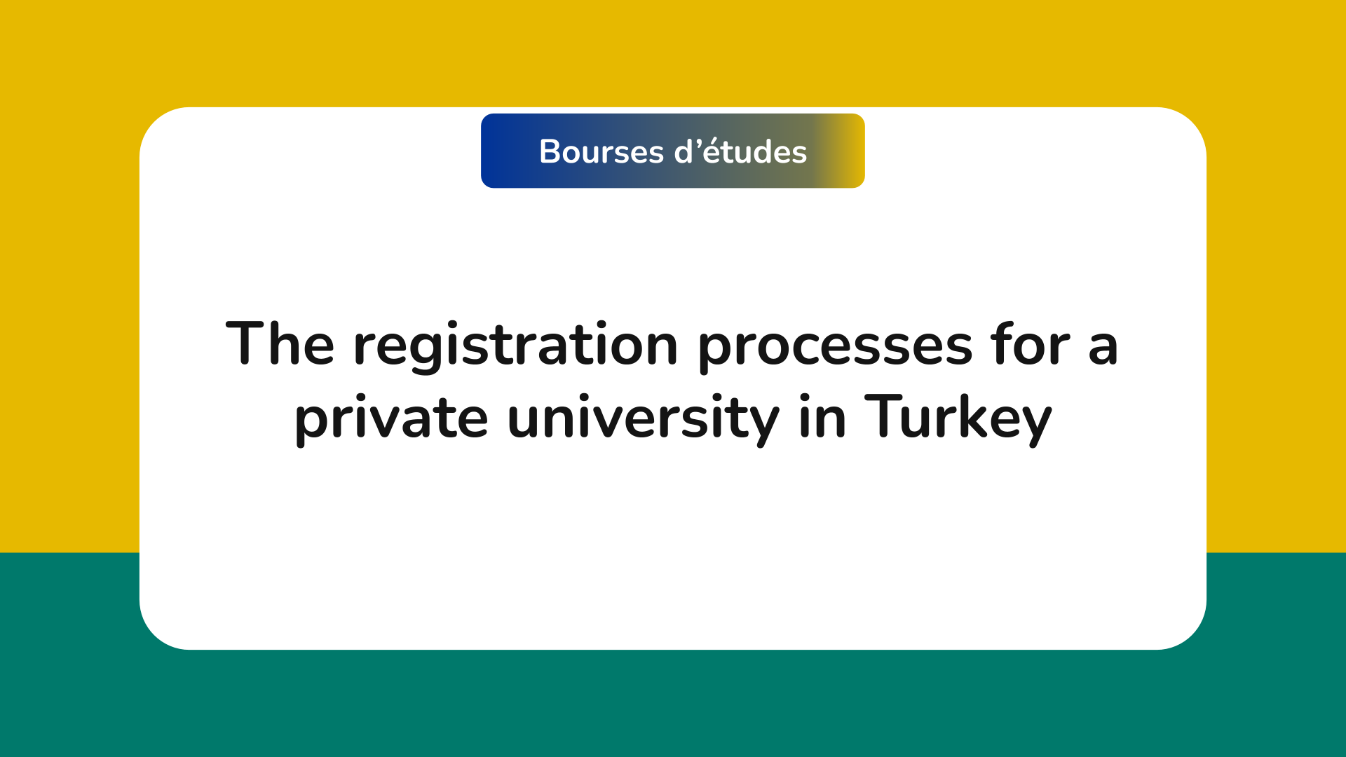 registration for a private university in Turkey