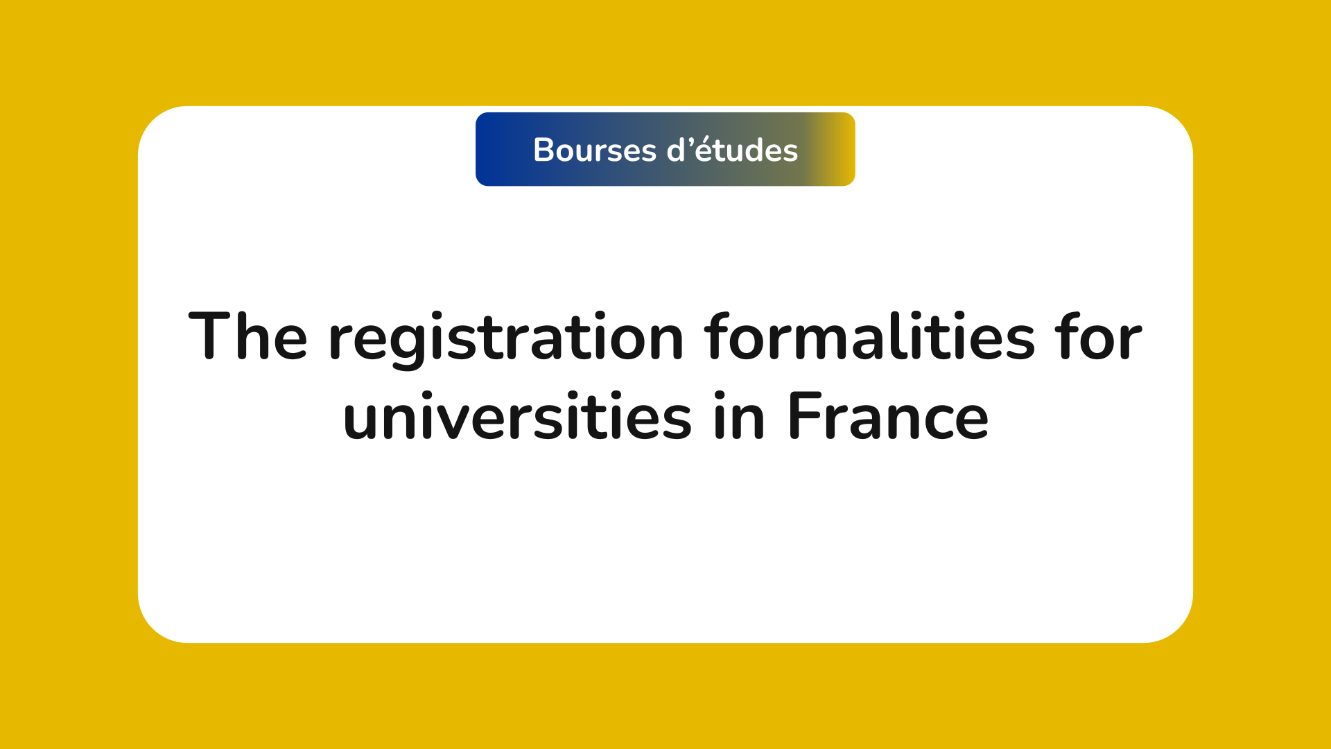 registration for universities in France