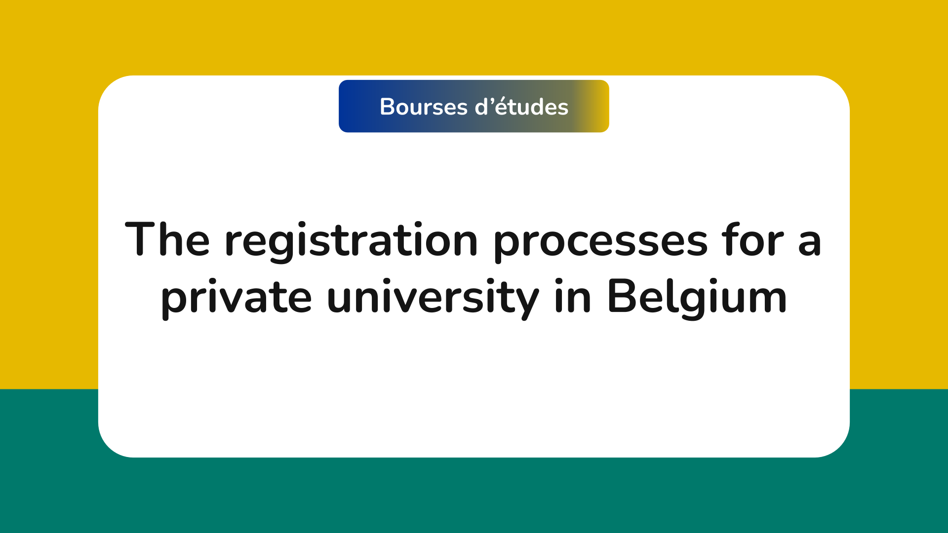 registration processes for a private university in Belgium