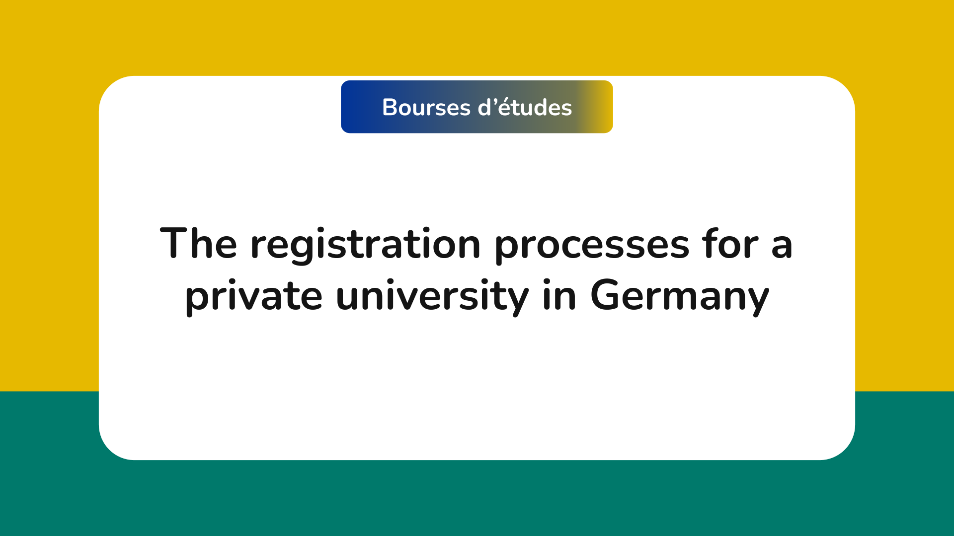registration for a private university in Germany