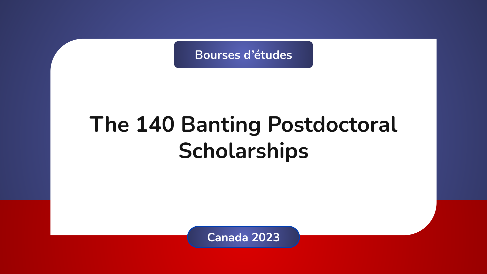 Banting Postdoctoral Scholarships