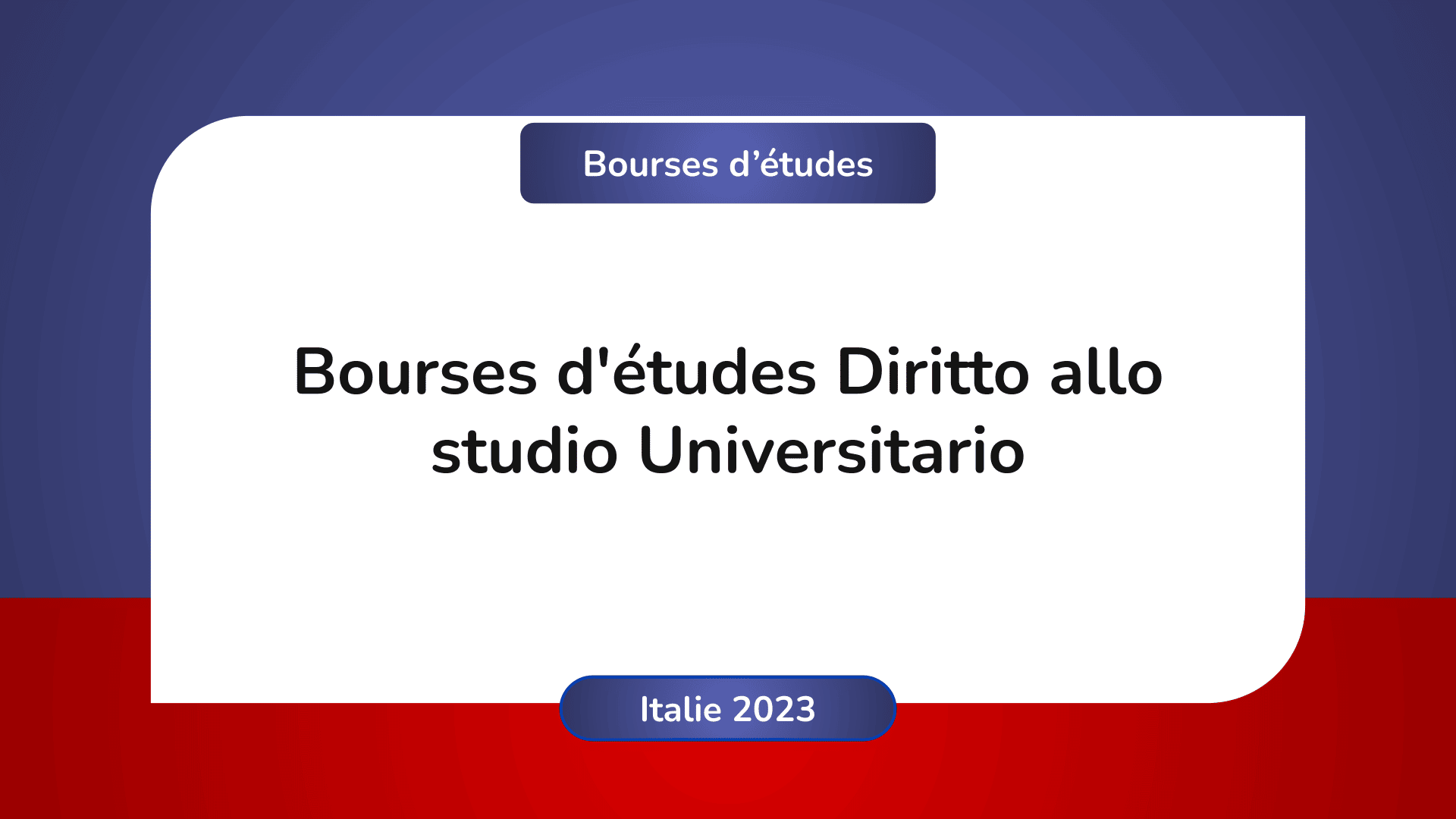 Bourses d'études Diritto allo studio Universitario Italie