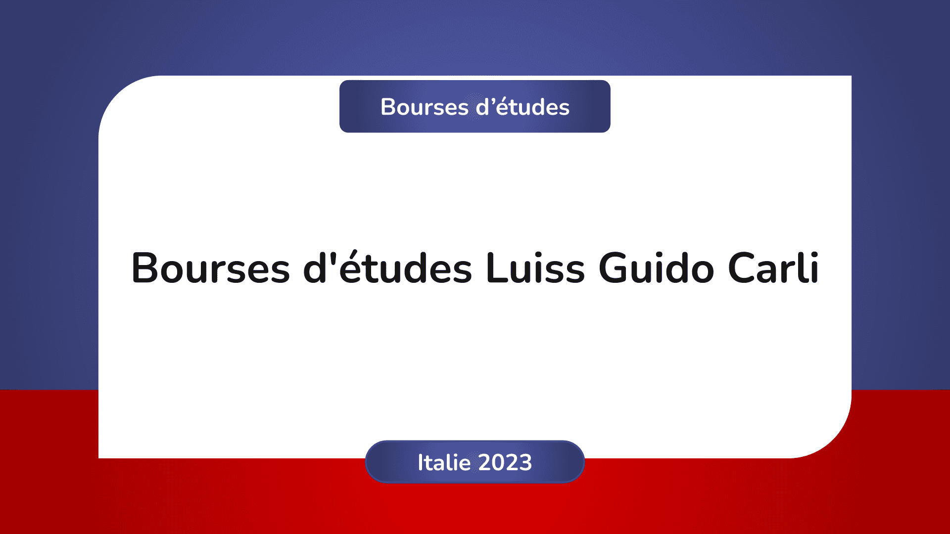 Bourses d'études Luiss Guido Carli Italie