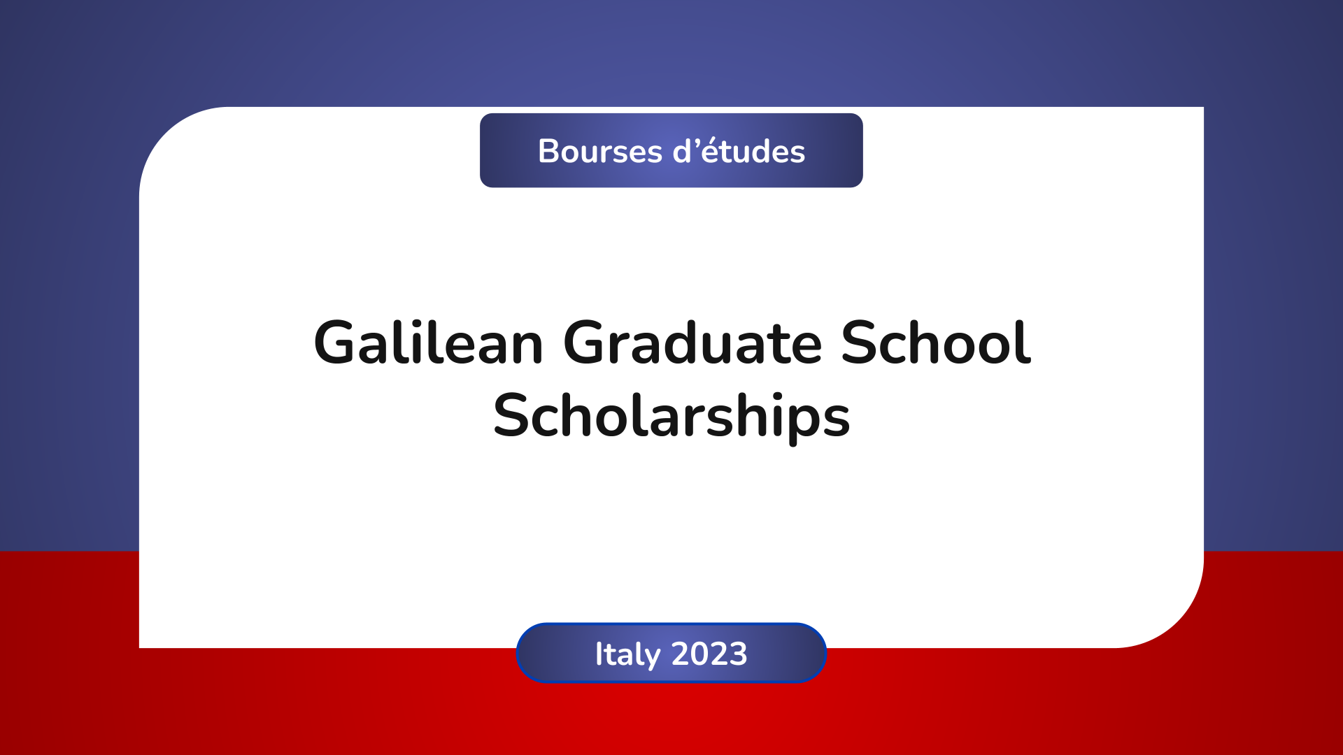Galilean Graduate School Scholarships