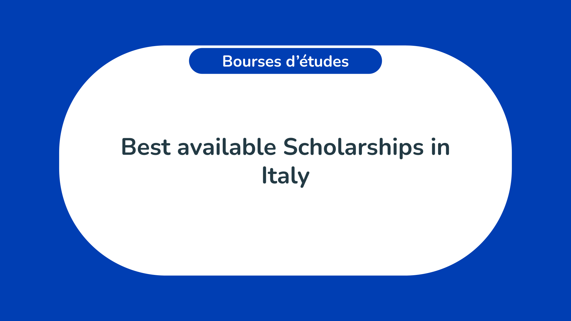 Scholarships in Italy