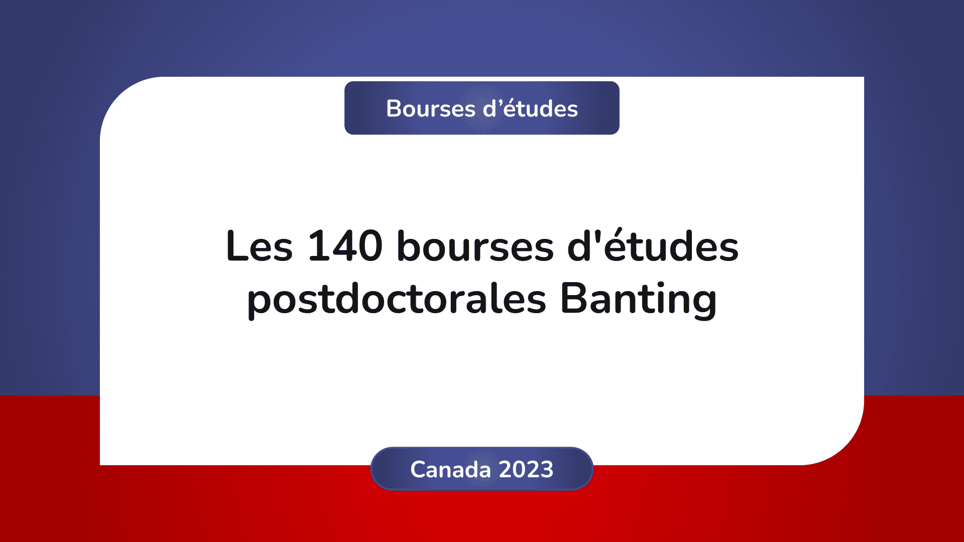 bourses d'études Banting Canada