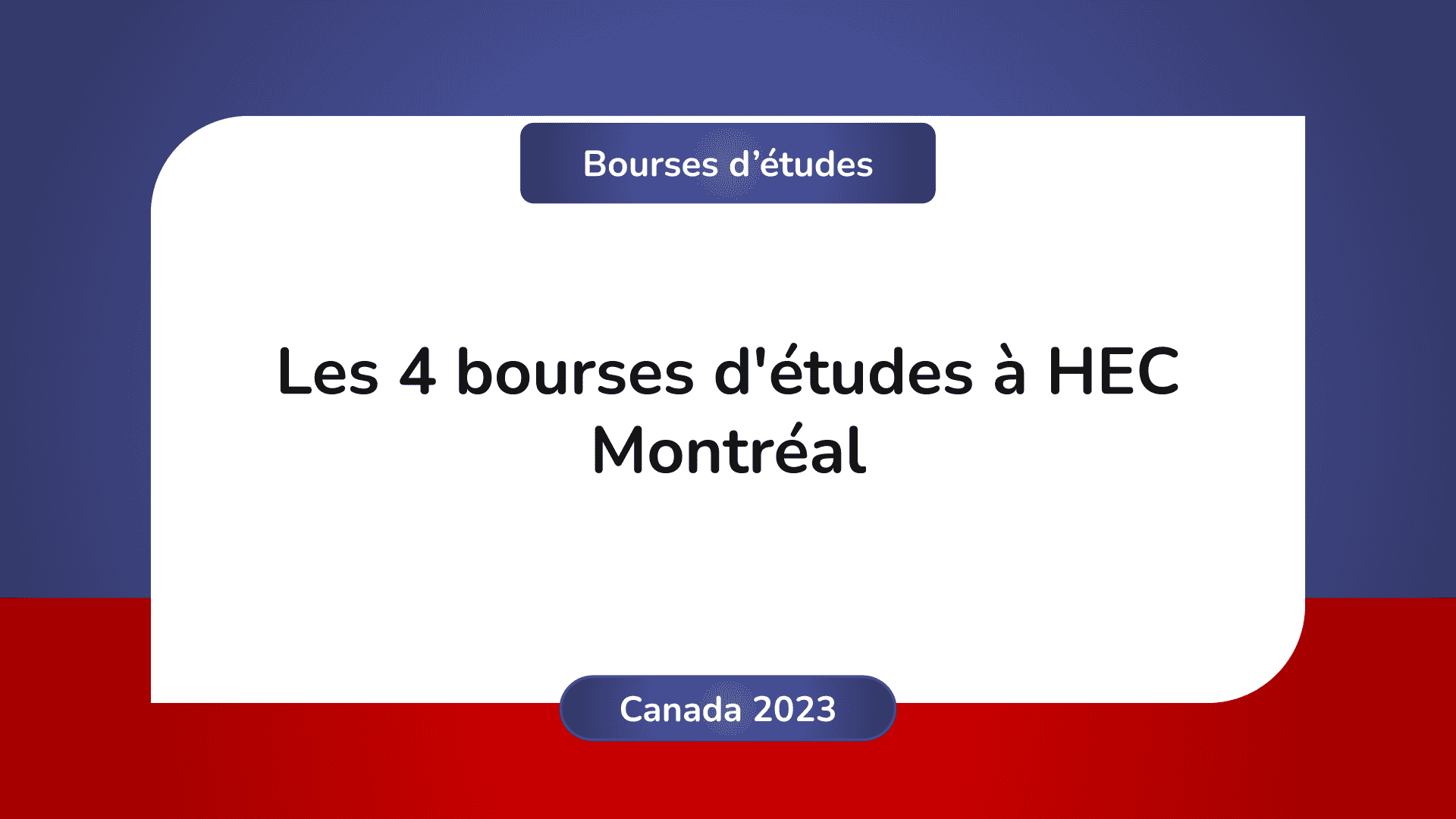 bourses d'études HEC Montréal Canada