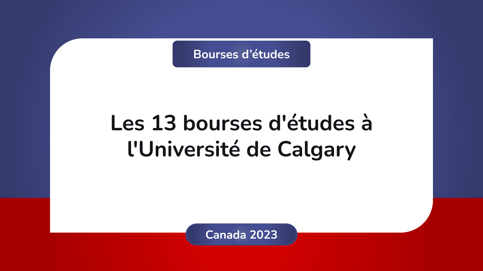 bourses d'études Université Calgary Canada
