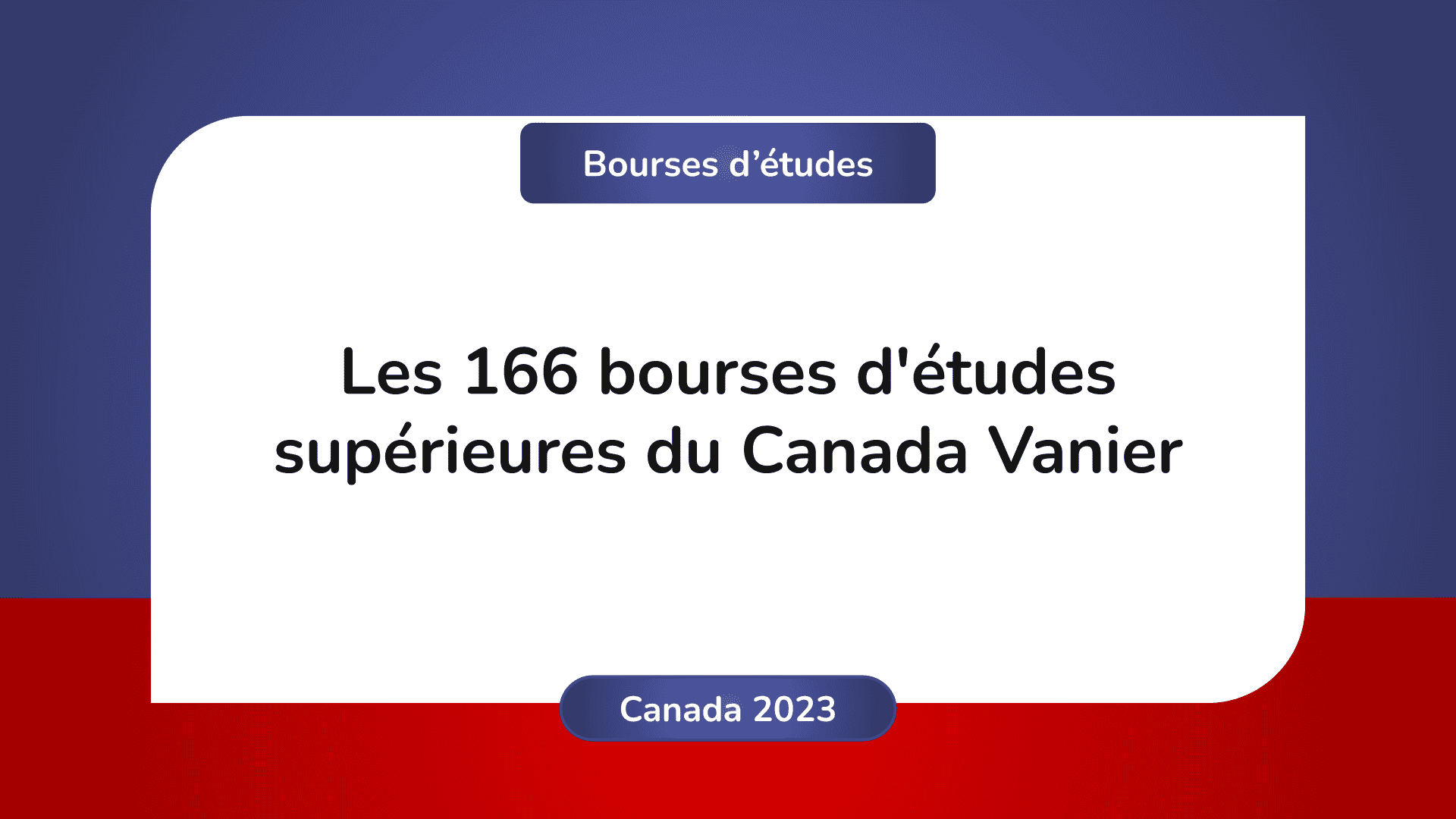 bourses d'études supérieures Canada Vanier