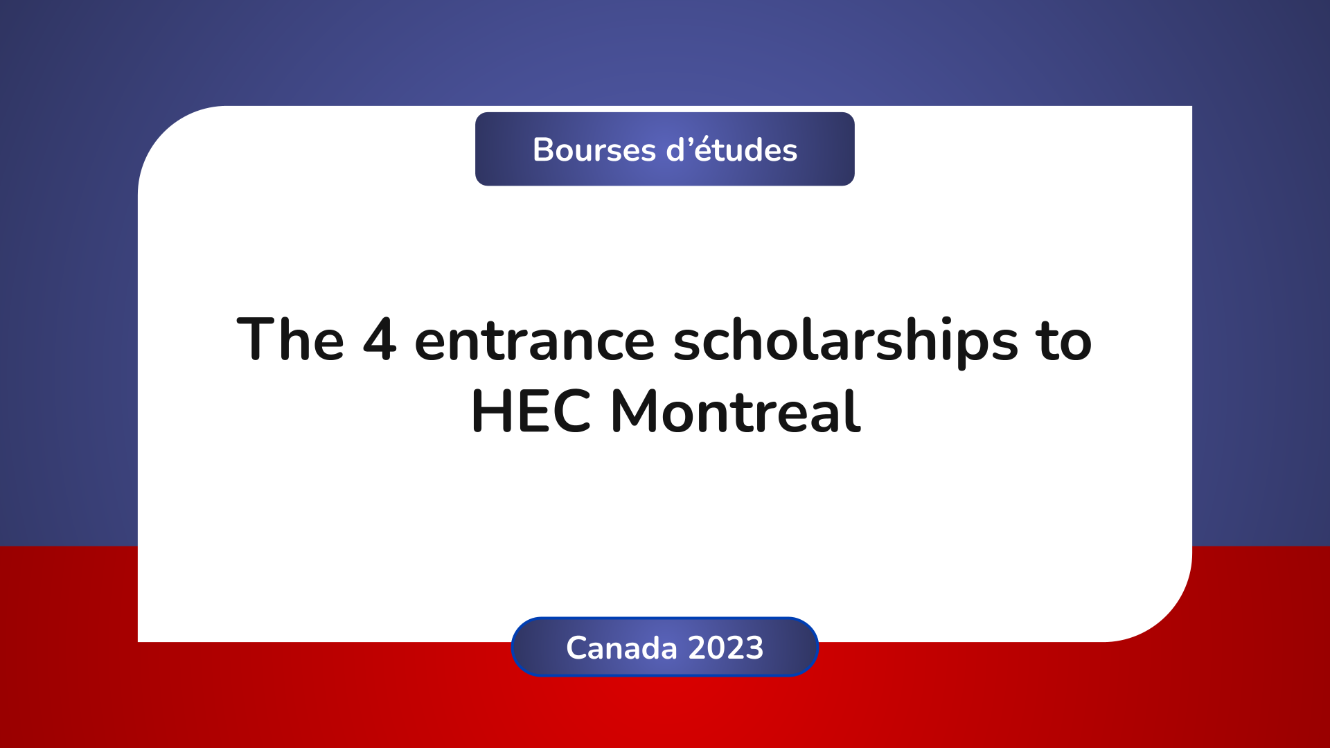 entrance scholarships HEC Montreal