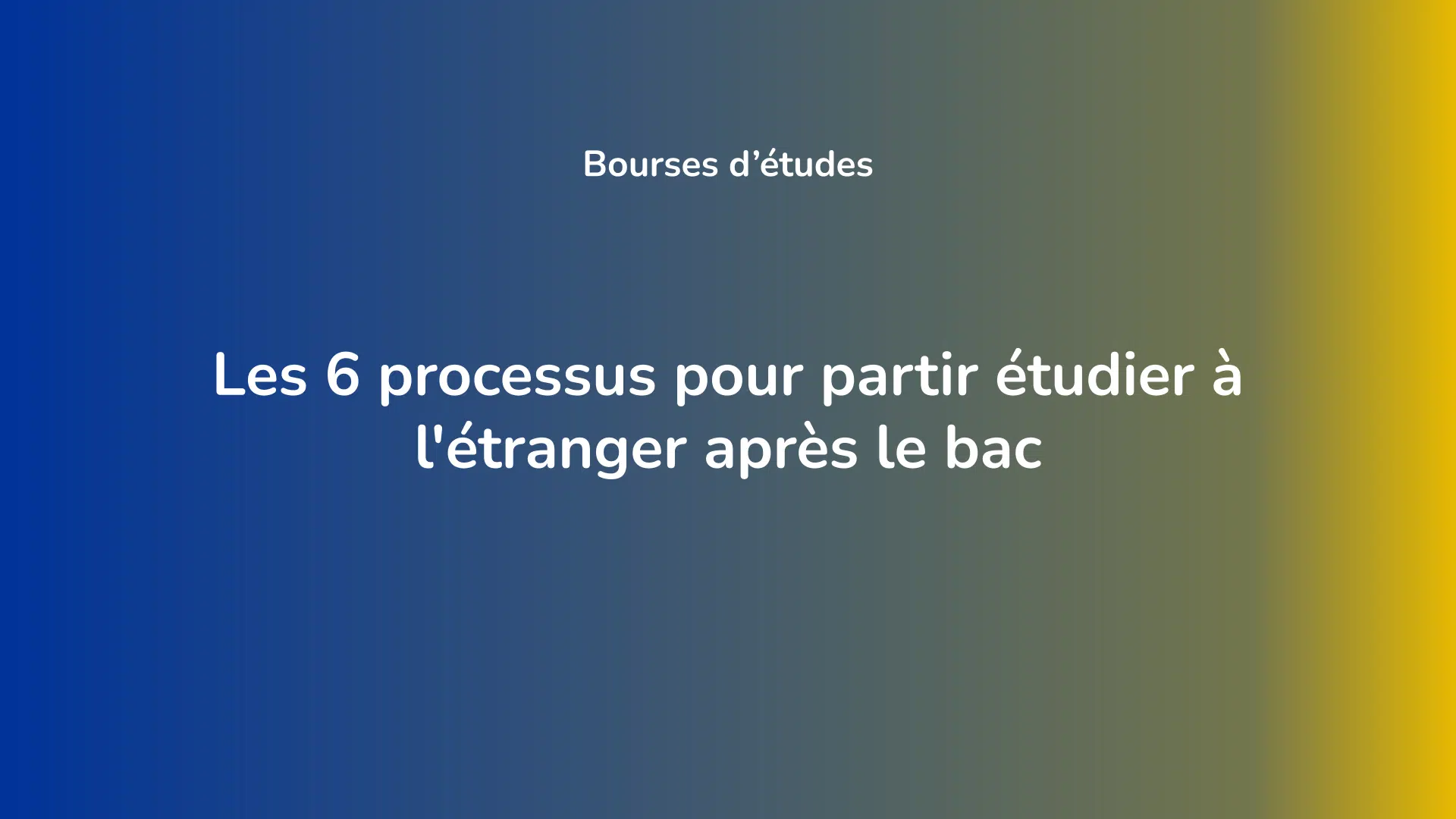 partir étudier à l'étranger après le bac