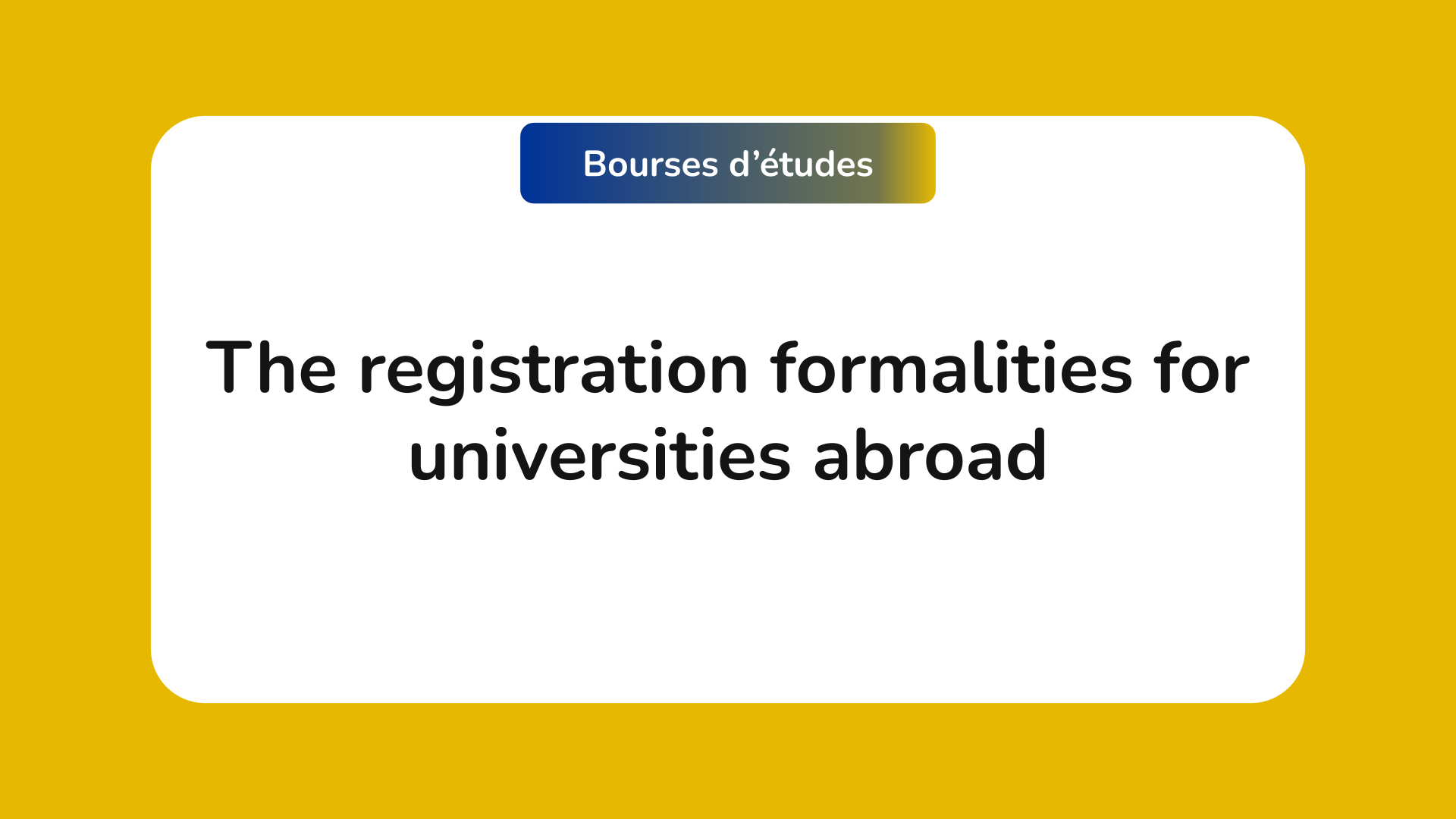 registration for universities abroad