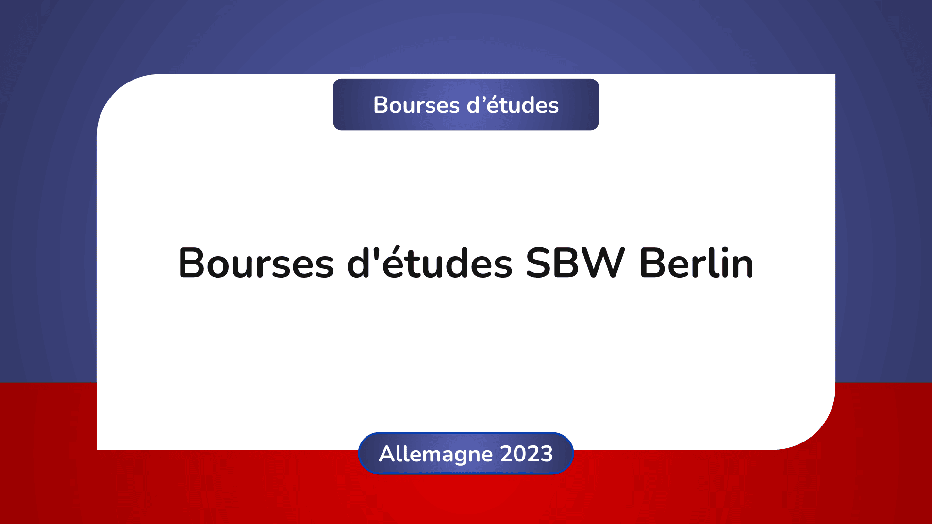 Bourses d'études SBW Berlin Allemagne
