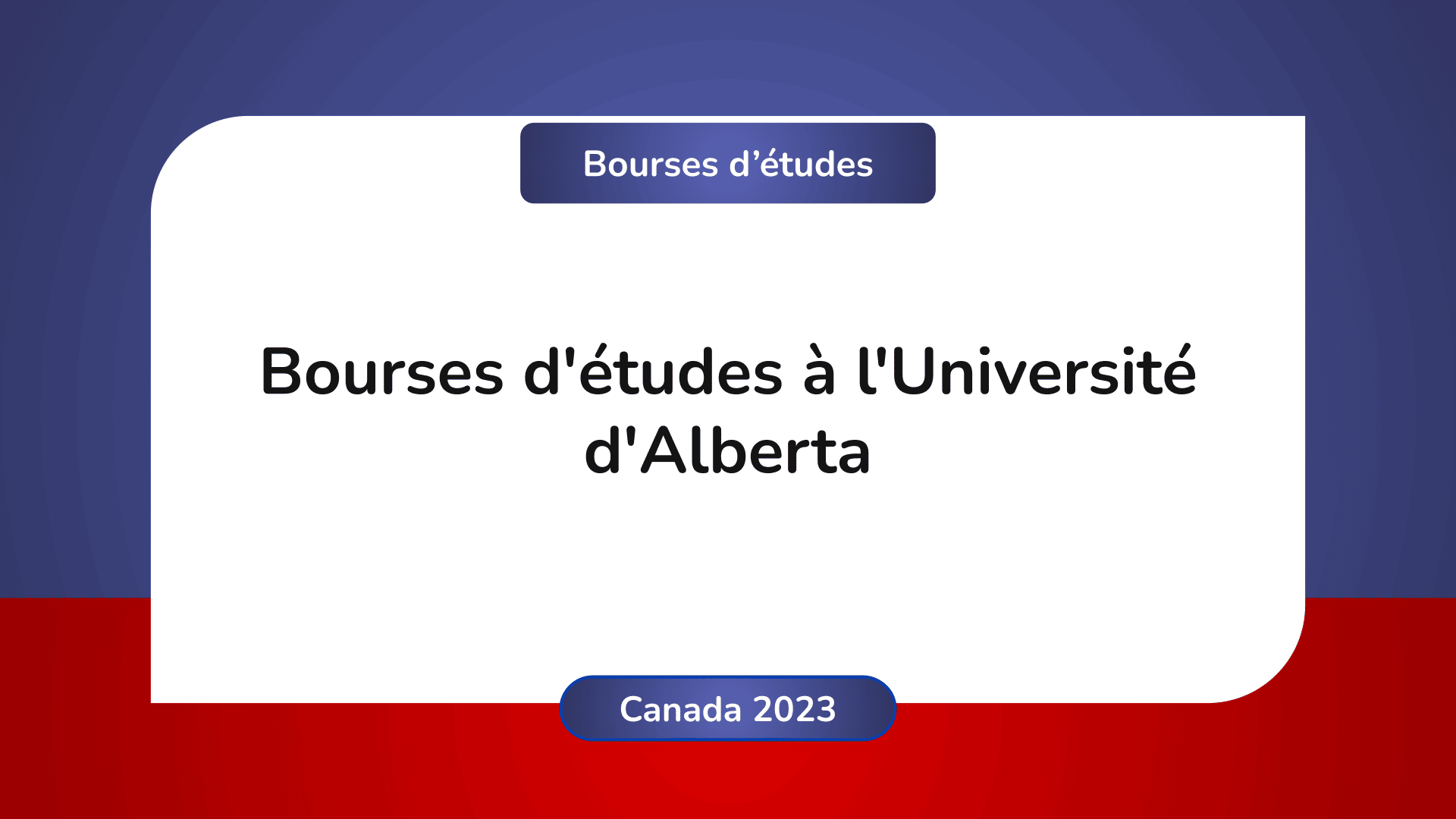 bourses d'études Université Alberta Canada
