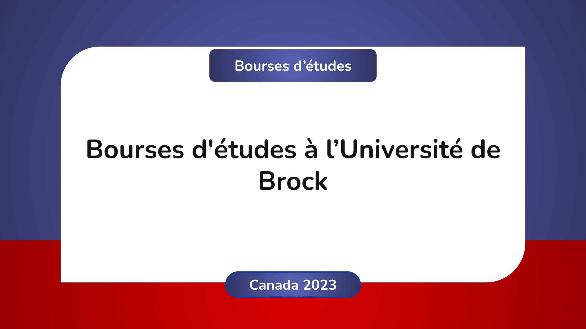 bourses d'études Université de Brock Canada