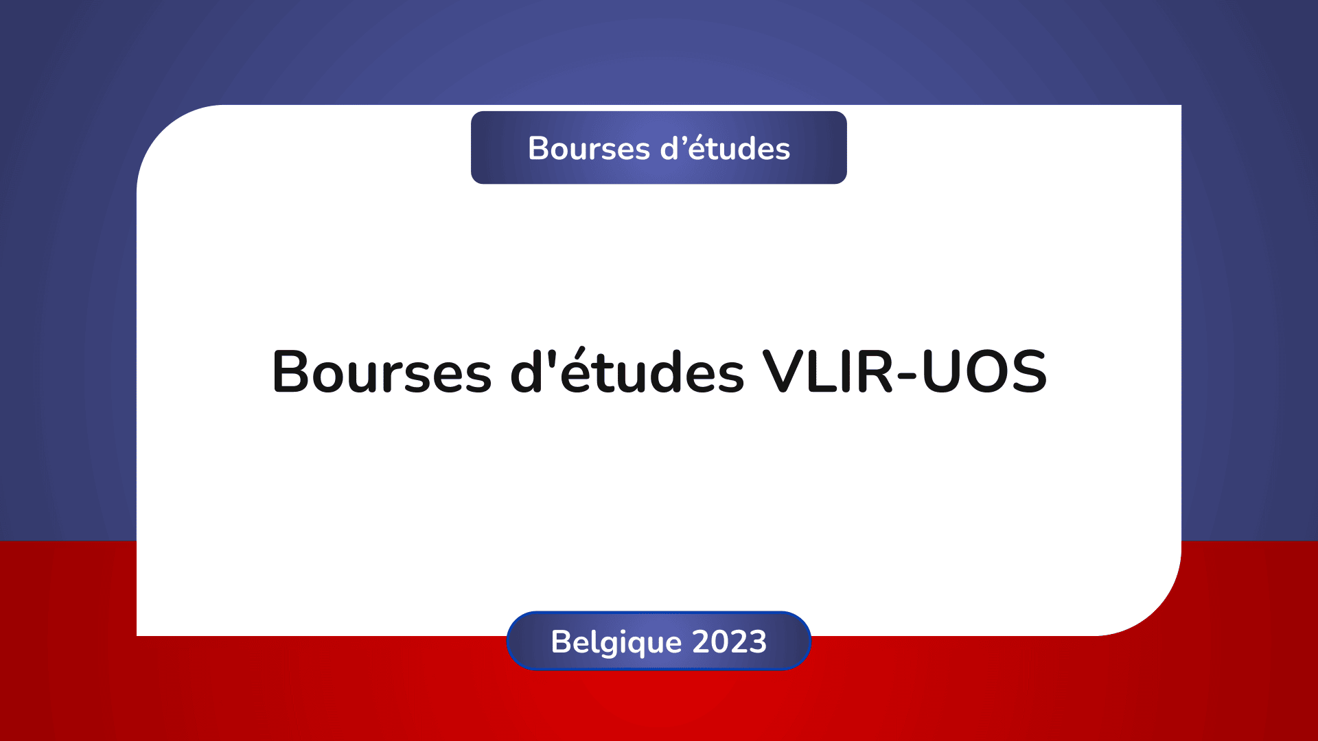 bourses d'études VLIR-UOS Belgique
