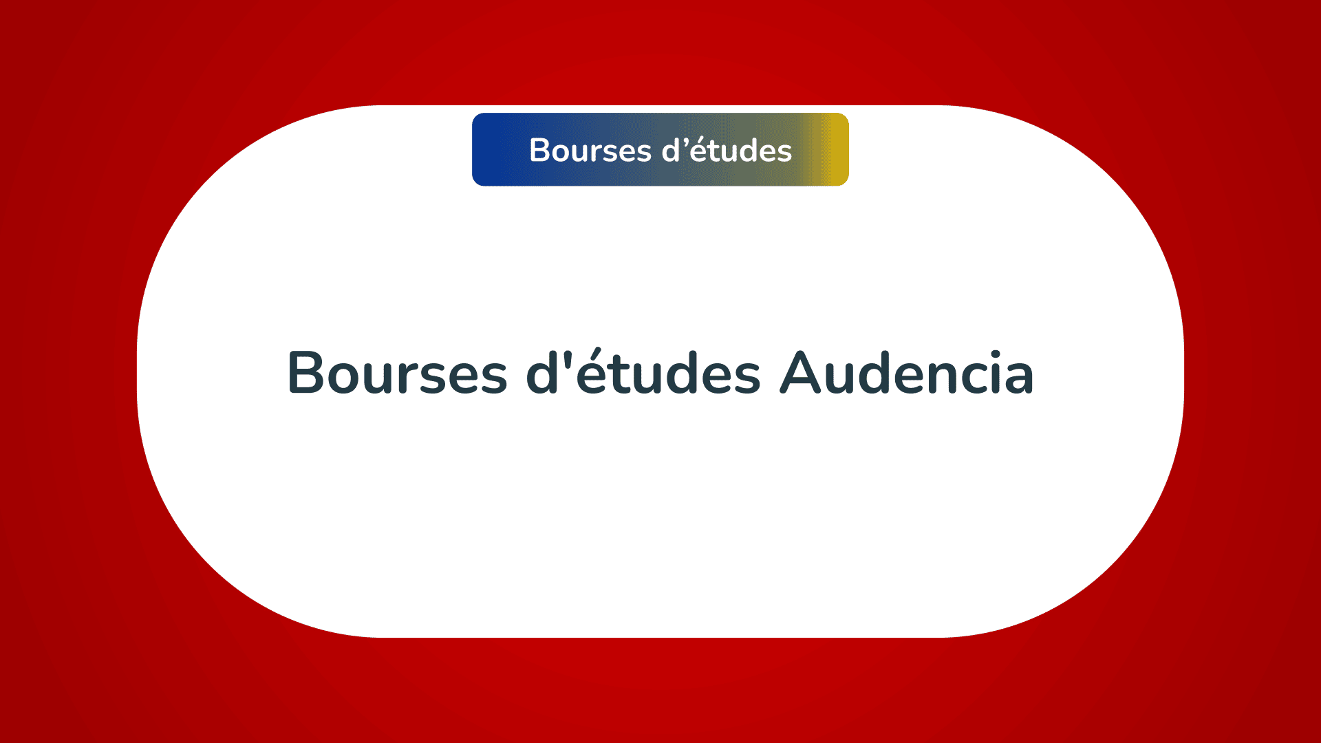 bourses d'études Audencia