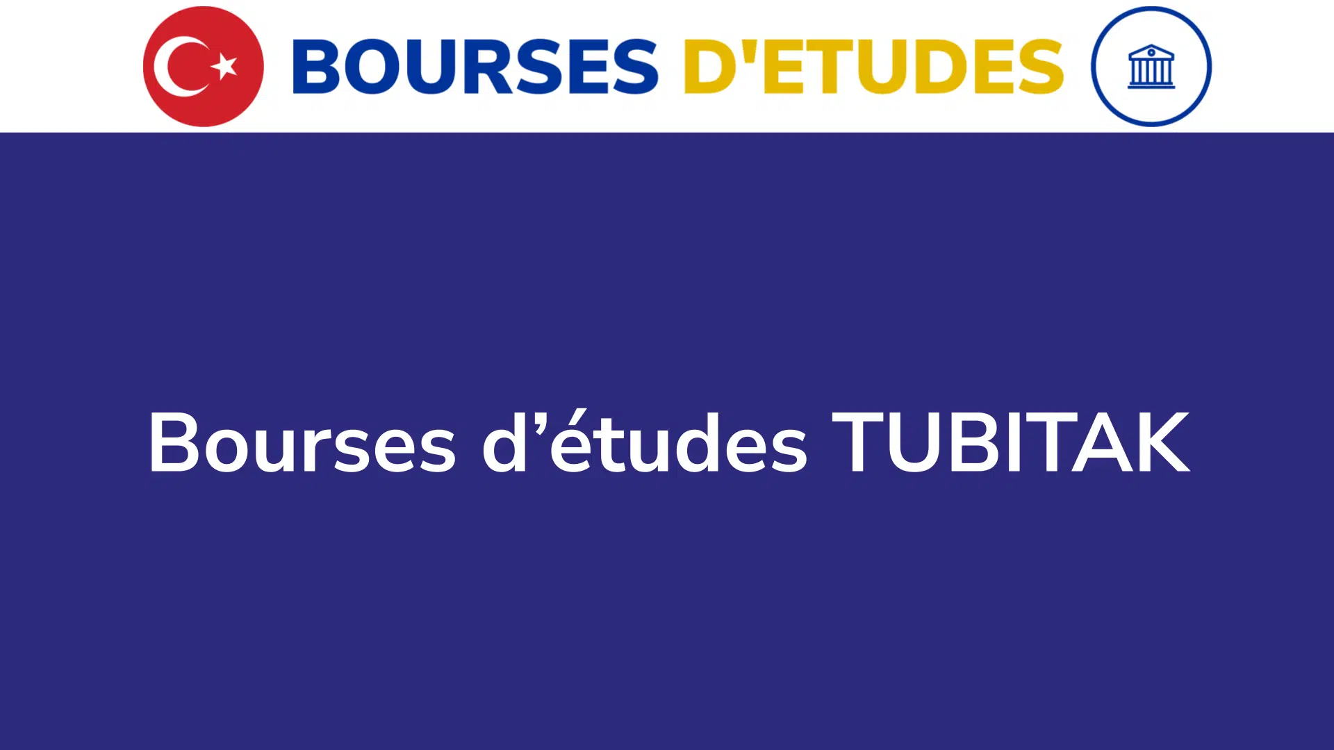 Bourses d’études TUBITAK