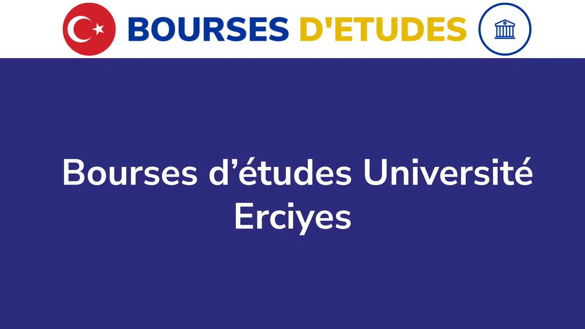bourses d’études Université Erciyes