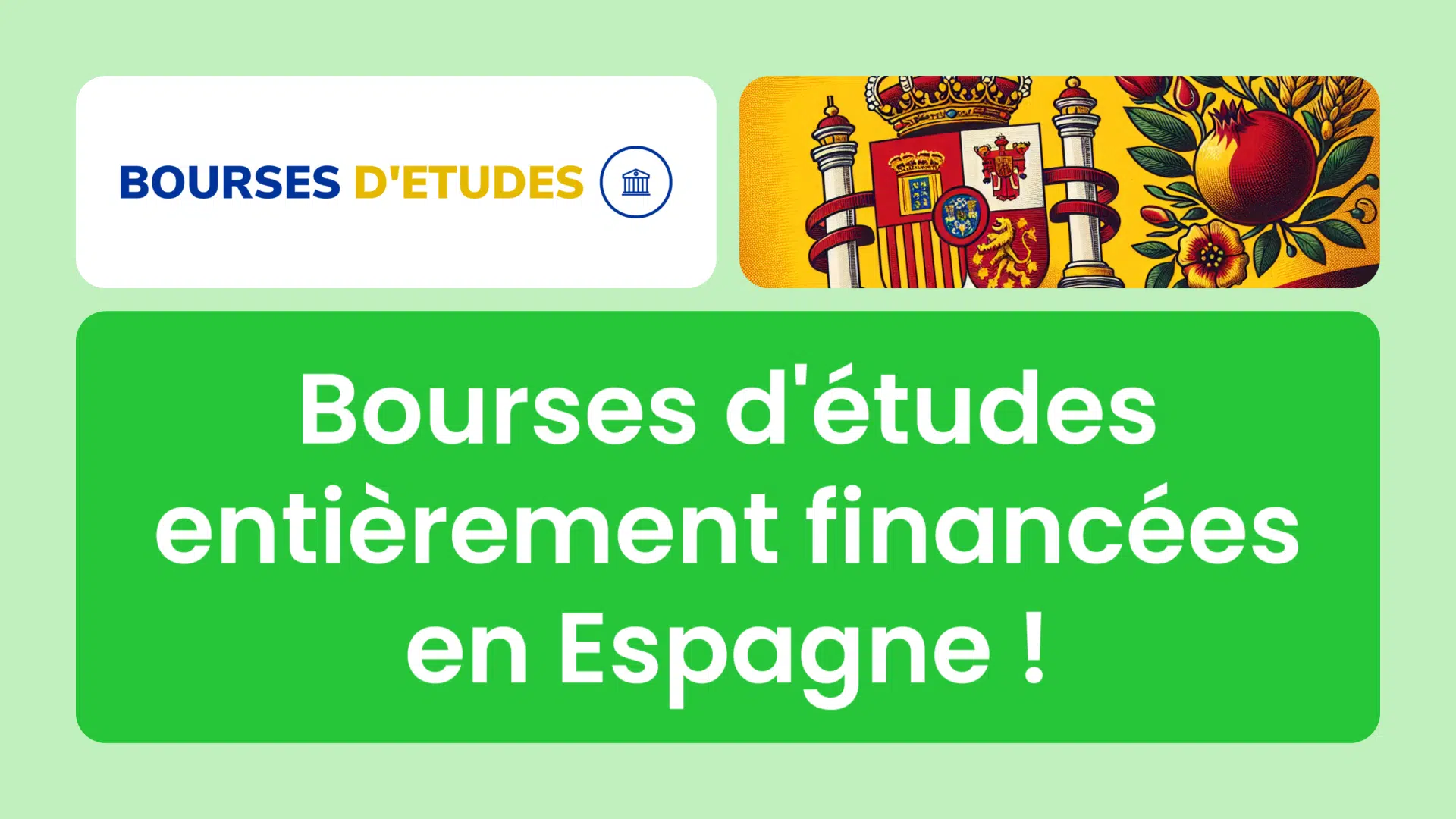 bourses d'études entièrement financées en Espagne